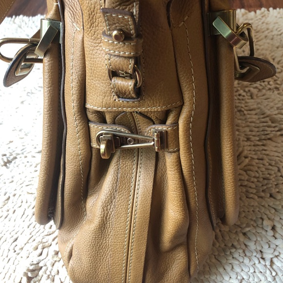 Chloe Paraty handbag in tan grained leather-large - Picture 4 of 8